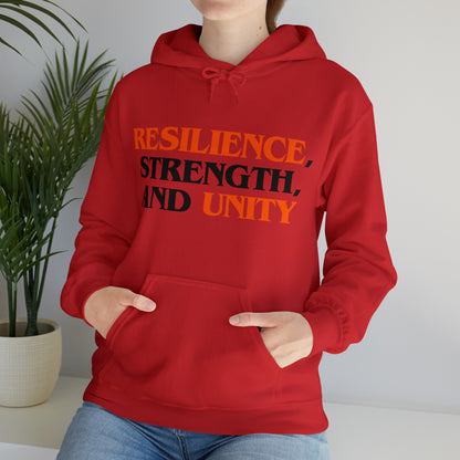 Unisex Hooded Sweatshirt - Resilience, Strength, and Unity