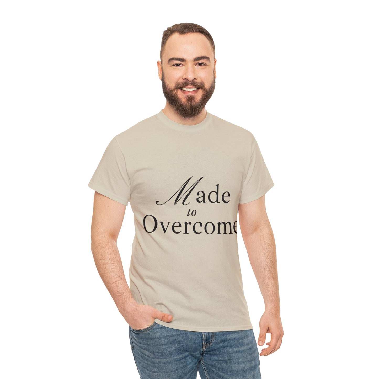 Unisex Heavy Cotton Tee -  Made to overcome