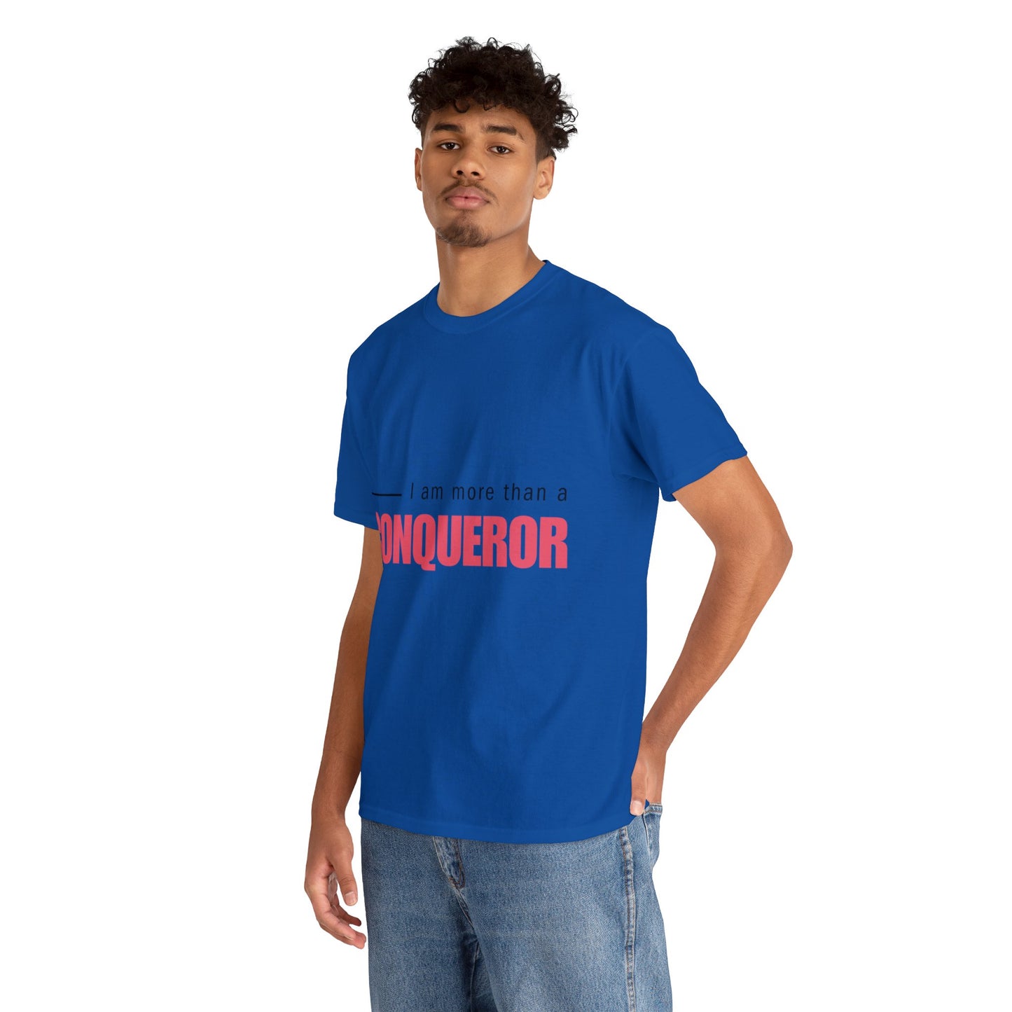 Unisex Heavy Cotton Tee - I am more than a conqueror