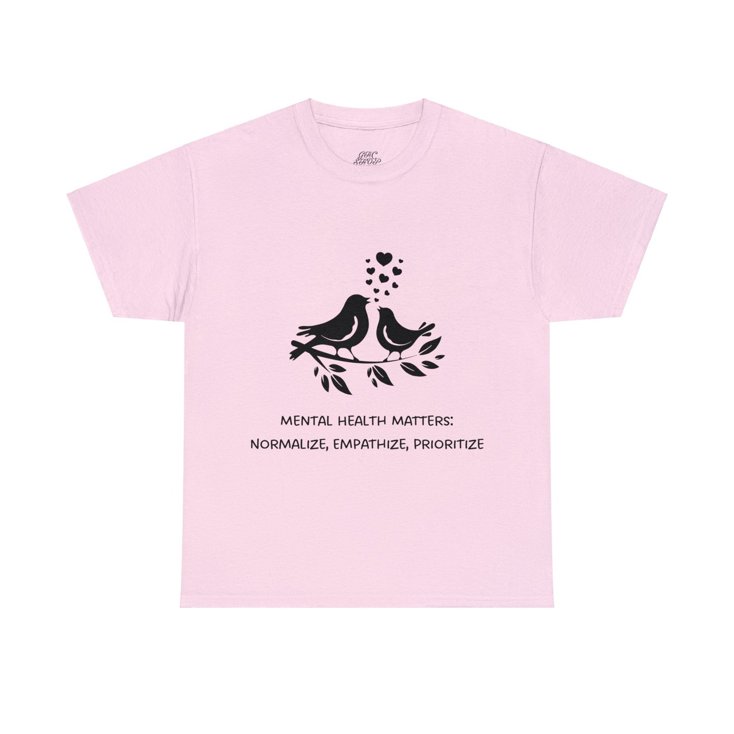 Unisex Heavy Cotton Tee - Mental Health Matters: Normalize, Empathize, Prioritize