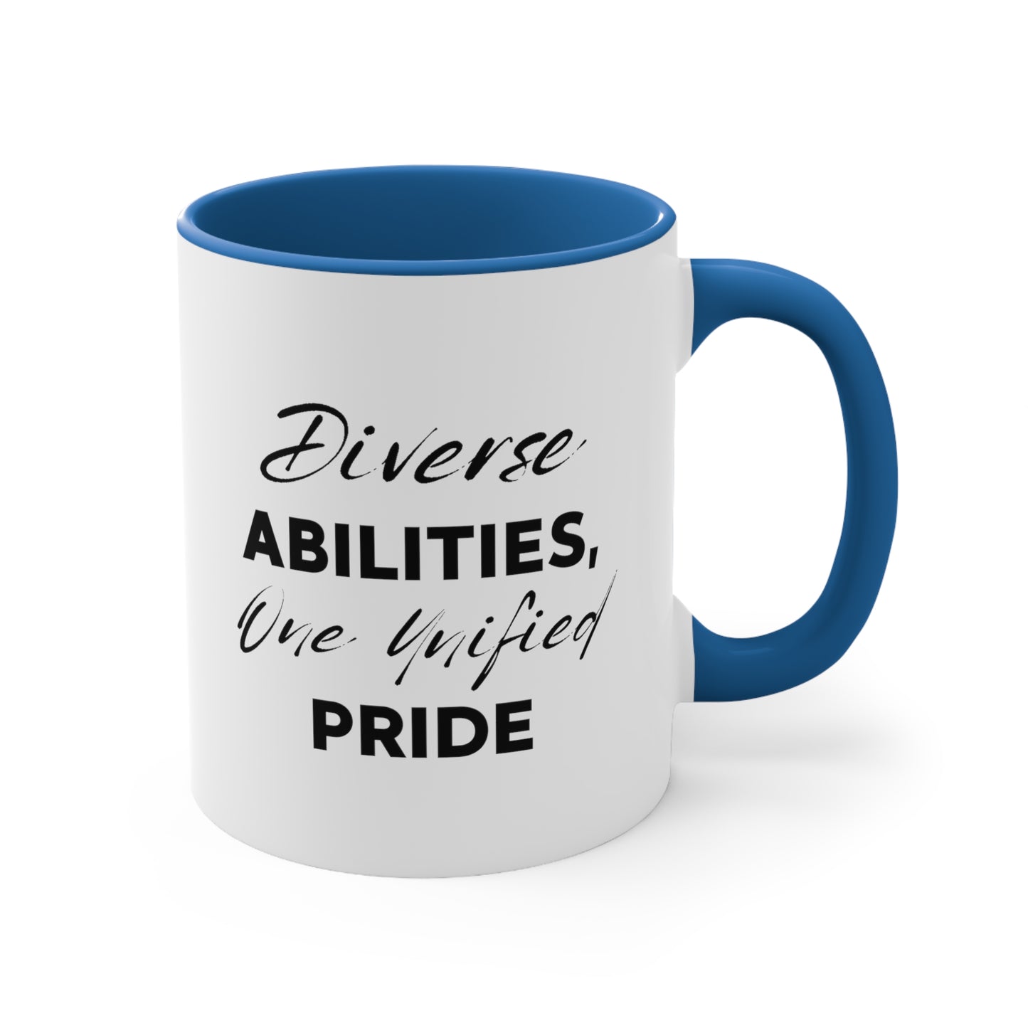 Accent Coffee Mug - Diverse Abilities, One Unified Pride