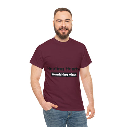 Unisex Heavy Cotton Tee - Healing Hearts, Nourishing Minds