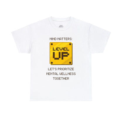 Unisex Heavy Cotton Tee - Mind Matters: Let's Prioritize Mental Wellness Together