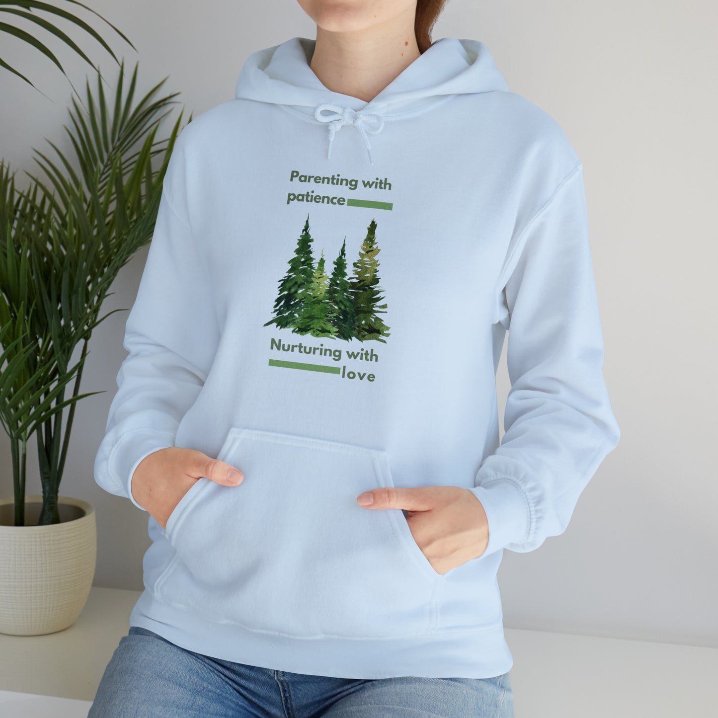 Unisex Hooded Sweatshirt - Parenting with Patience, Nurturing with Love