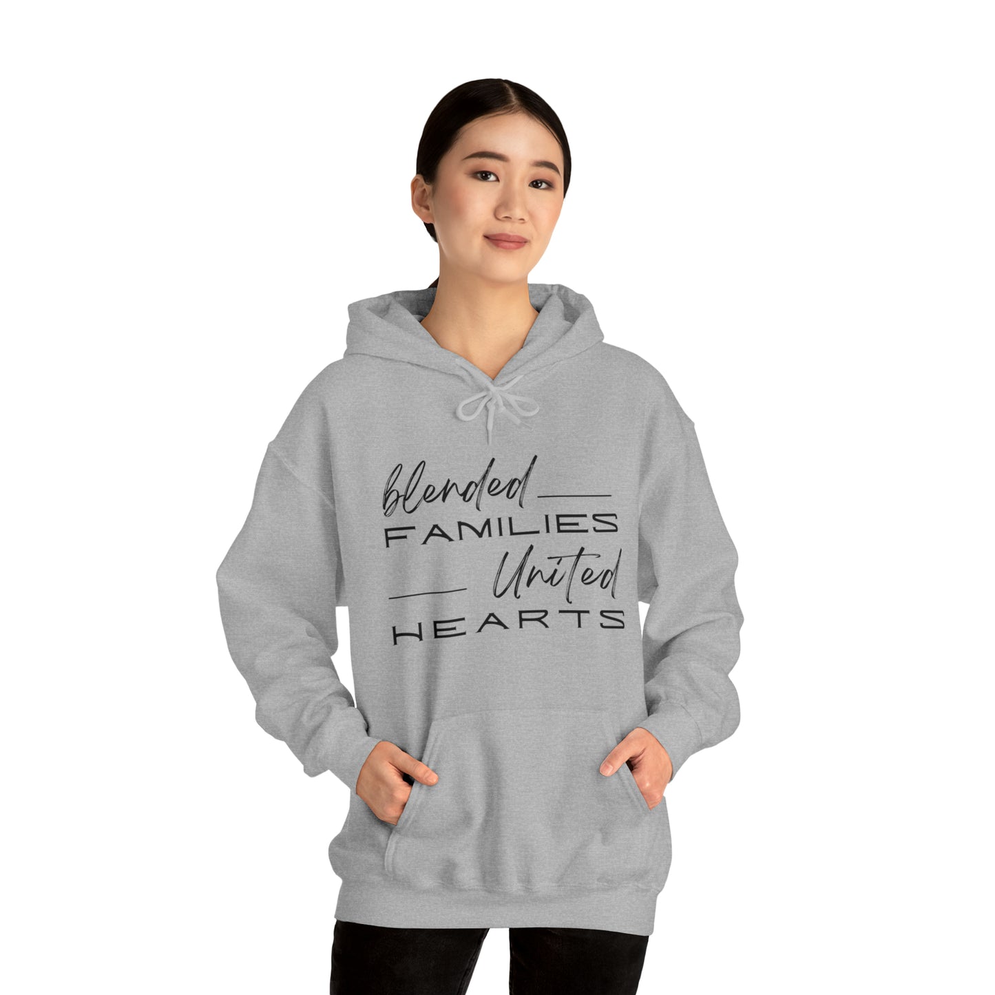 Unisex Hooded Sweatshirt - Blended Families, United Hearts