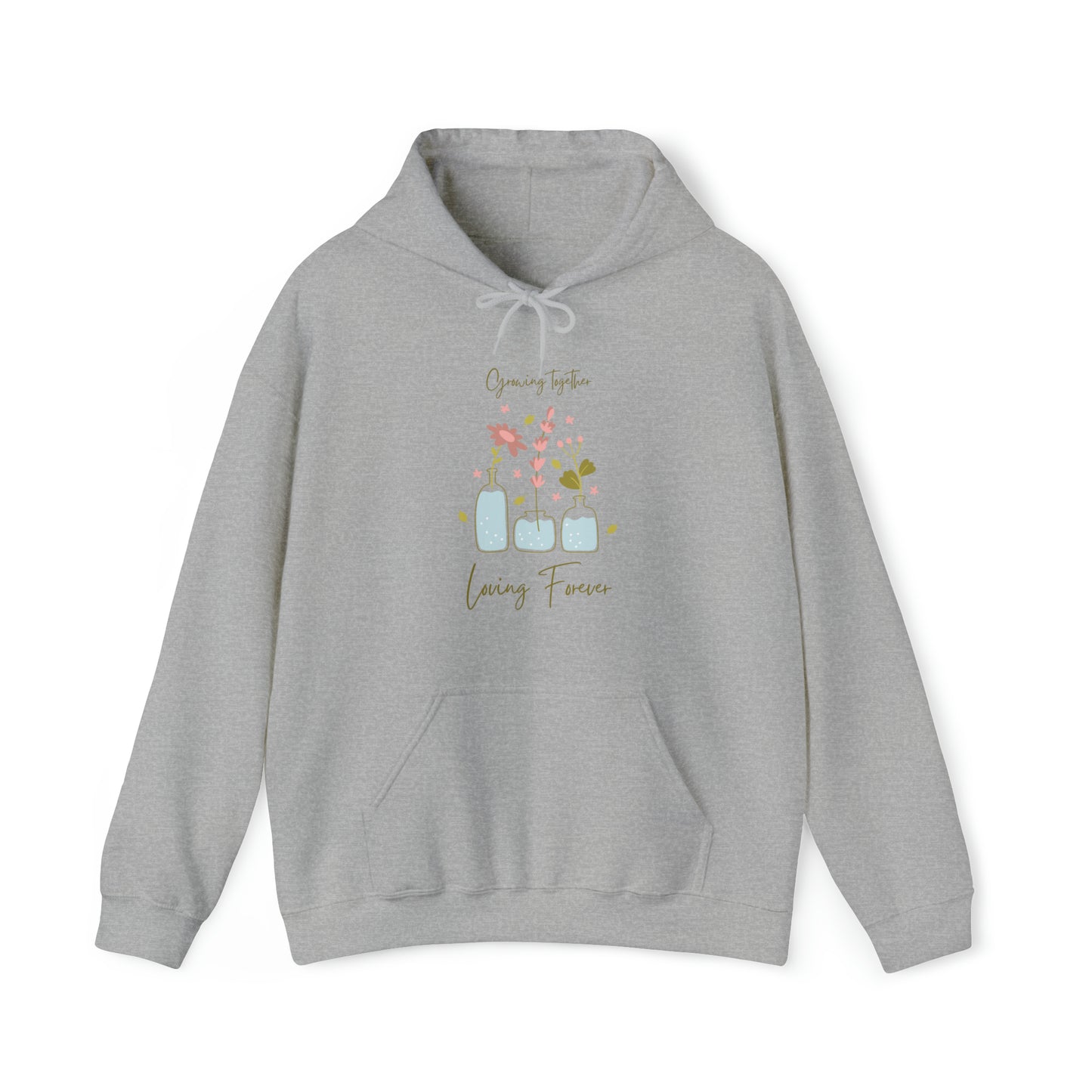 Unisex Hooded Sweatshirt - Growing Together, Loving Forever