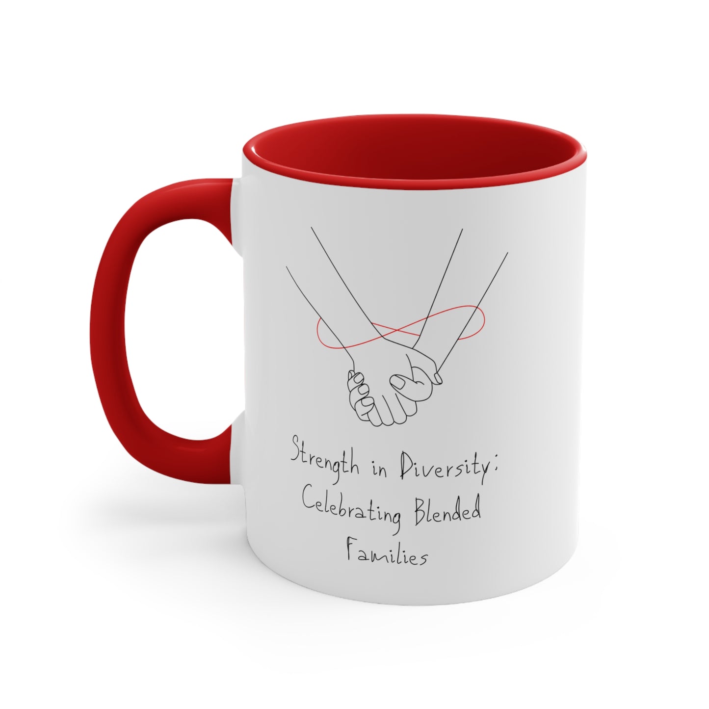 Accent Coffee Mug - Strength in Diversity: Celebrating Blended Families