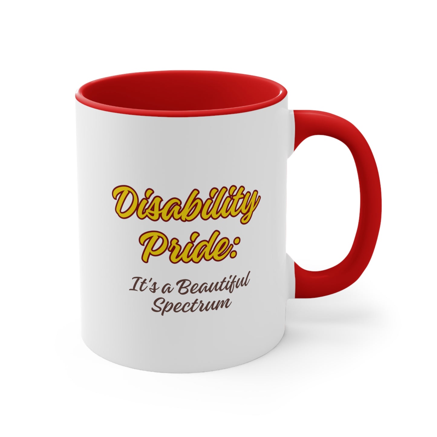 Accent Coffee Mug - Disability Pride: It's a Beautiful Spectrum