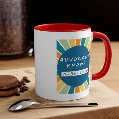 Accent Coffee Mug - Advocacy Knows No Boundaries