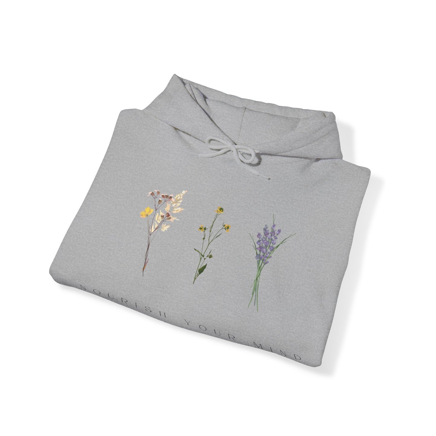 Unisex Hooded Sweatshirt - Nourish Your Mind, Nurture Your Soul