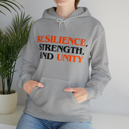 Unisex Hooded Sweatshirt - Resilience, Strength, and Unity