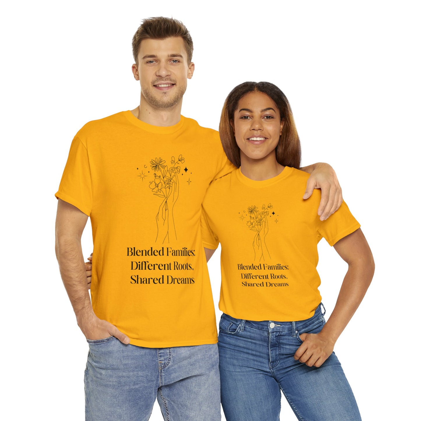 Unisex T-Shirt - Blended Families: Different Roots, Shared Dreams