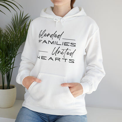 Unisex Hooded Sweatshirt - Blended Families, United Hearts