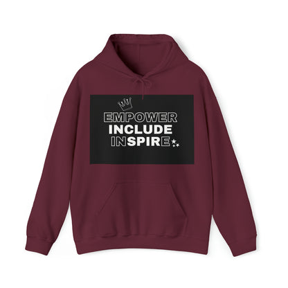 Unisex Hooded Sweatshirt - Empower, Include, Inspire