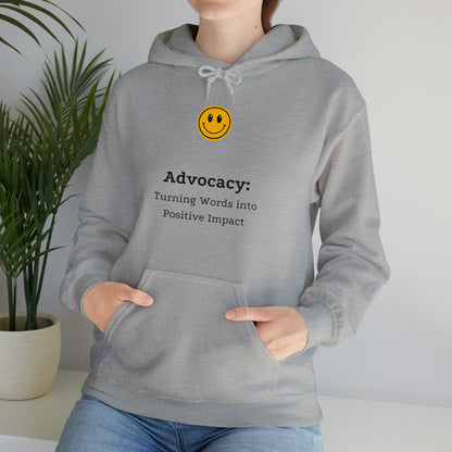 Unisex Hooded Sweatshirt - Advocacy: Turning Words into Positive Impact