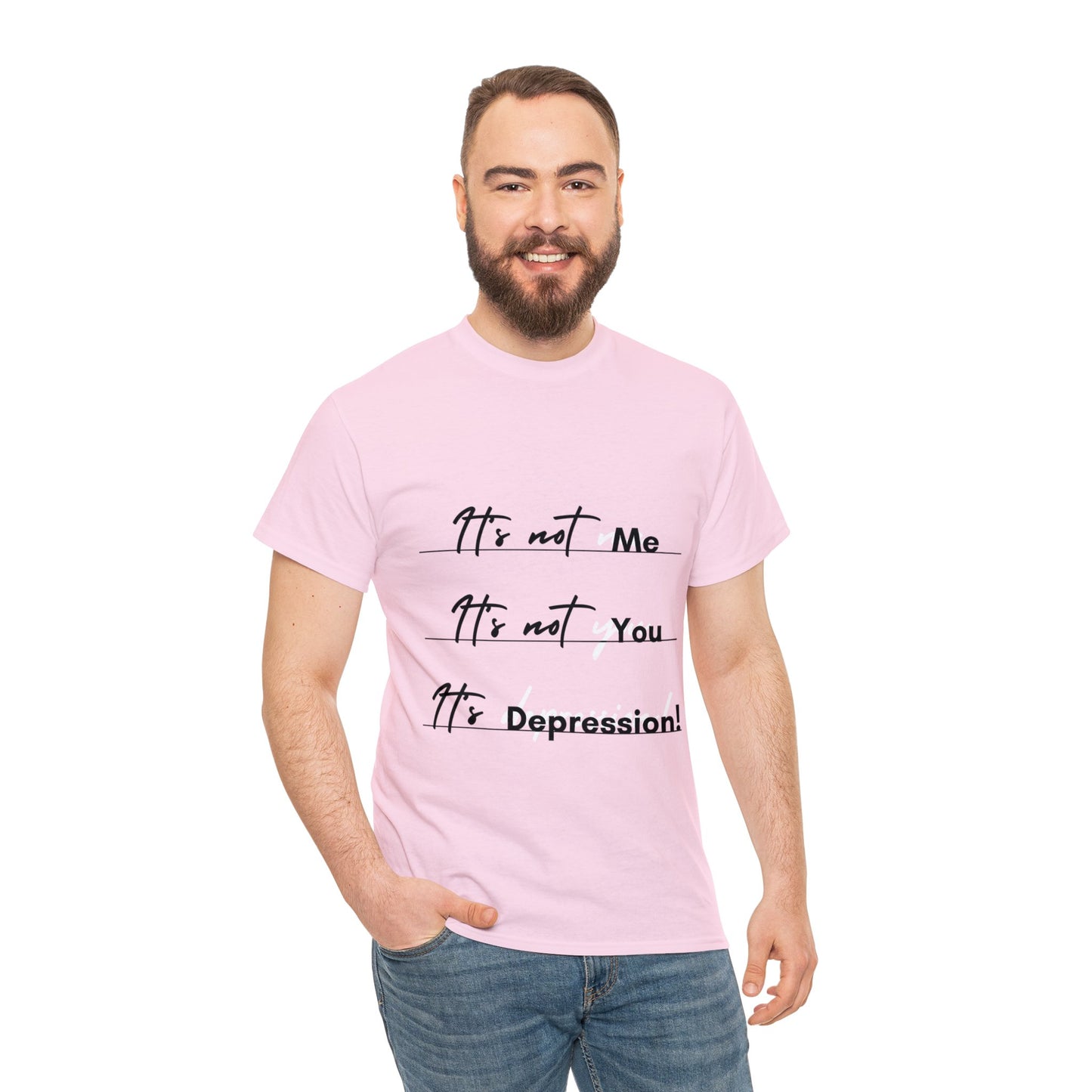 Unisex Heavy Cotton Tee - It’s not me. It’s not you. It’s depression!