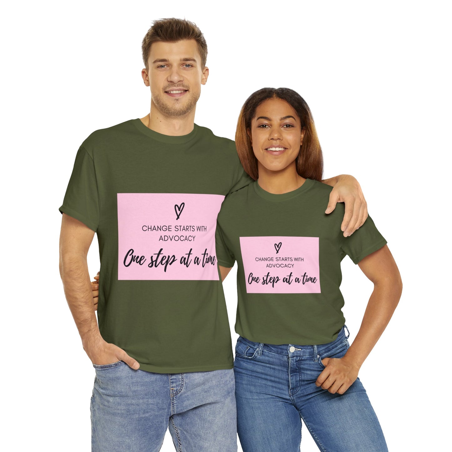 Unisex T-Shirt - Change Starts with Advocacy, One Step at a Time