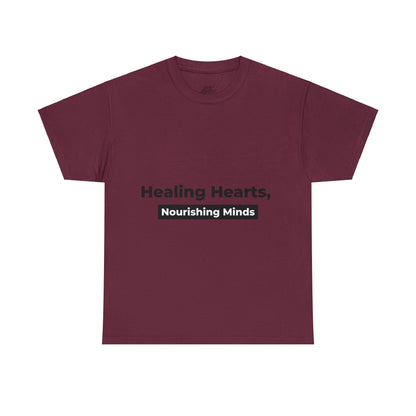 Unisex Heavy Cotton Tee - Healing Hearts, Nourishing Minds