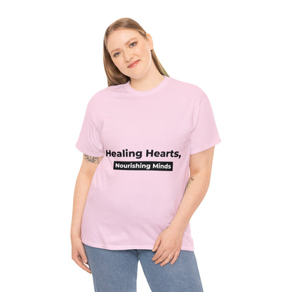 Unisex Heavy Cotton Tee - Healing Hearts, Nourishing Minds