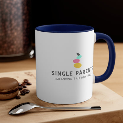 Accent Coffee Mug - Single Parents: Balancing It All with Grace