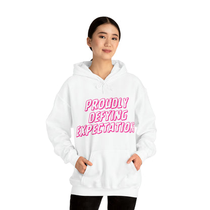 Unisex Hooded Sweatshirt - Proudly Defying Expectations