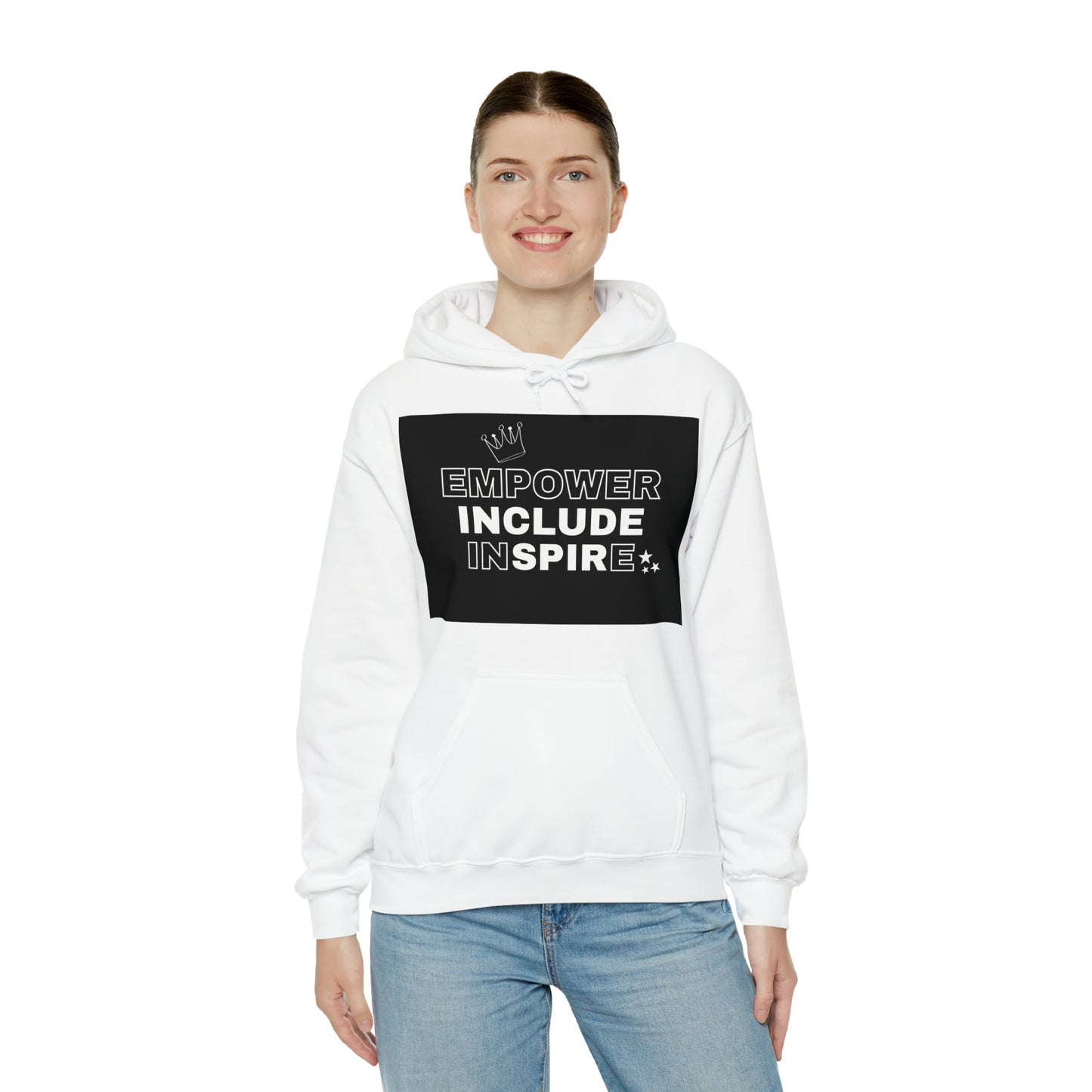 Unisex Hooded Sweatshirt - Empower, Include, Inspire