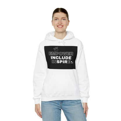 Unisex Hooded Sweatshirt - Empower, Include, Inspire