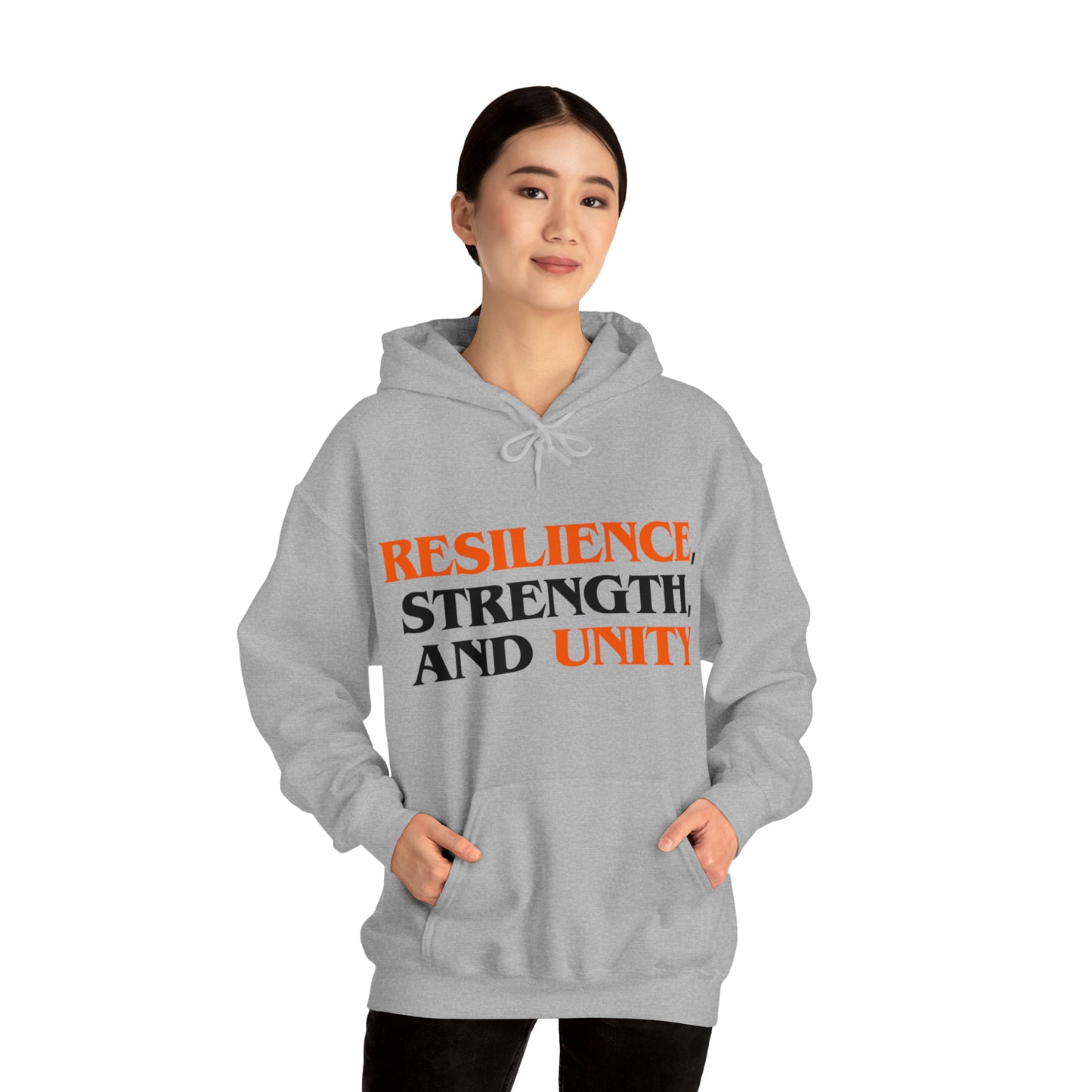 Unisex Hooded Sweatshirt - Resilience, Strength, and Unity