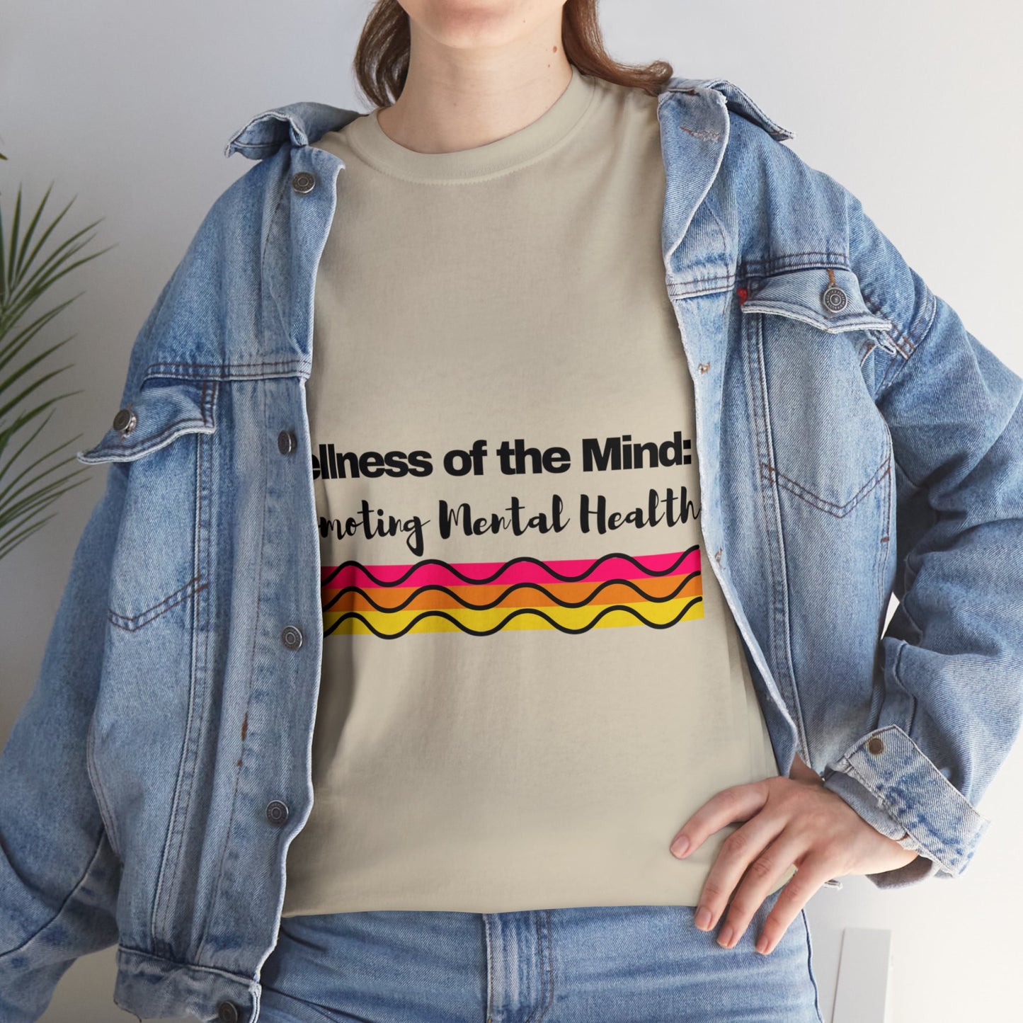 Unisex Heavy Cotton Tee - Wellness of the Mind: Promoting Mental Health