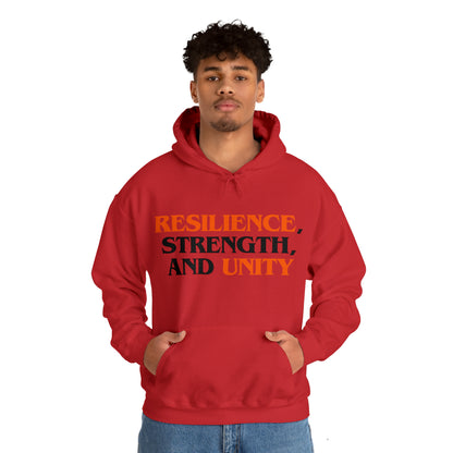 Unisex Hooded Sweatshirt - Resilience, Strength, and Unity