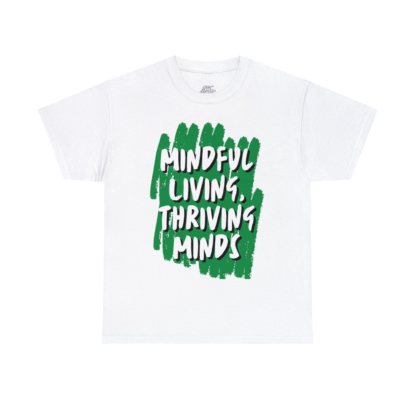 Unisex Heavy Cotton Tee - Mindful Living, Thriving Minds