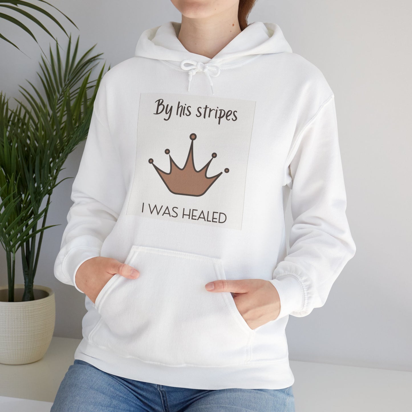 Unisex Hooded Sweatshirt - By His stripes I was healed