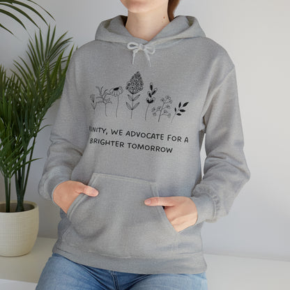 Unisex Hooded Sweatshirt - In Unity, We Advocate for a Brighter Tomorrow