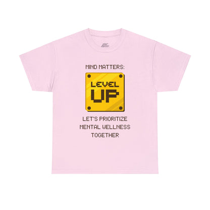 Unisex Heavy Cotton Tee - Mind Matters: Let's Prioritize Mental Wellness Together