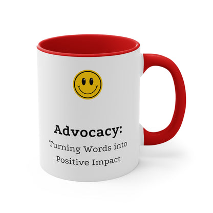 Accent Coffee Mug - Advocacy: Turning Words into Positive Impact