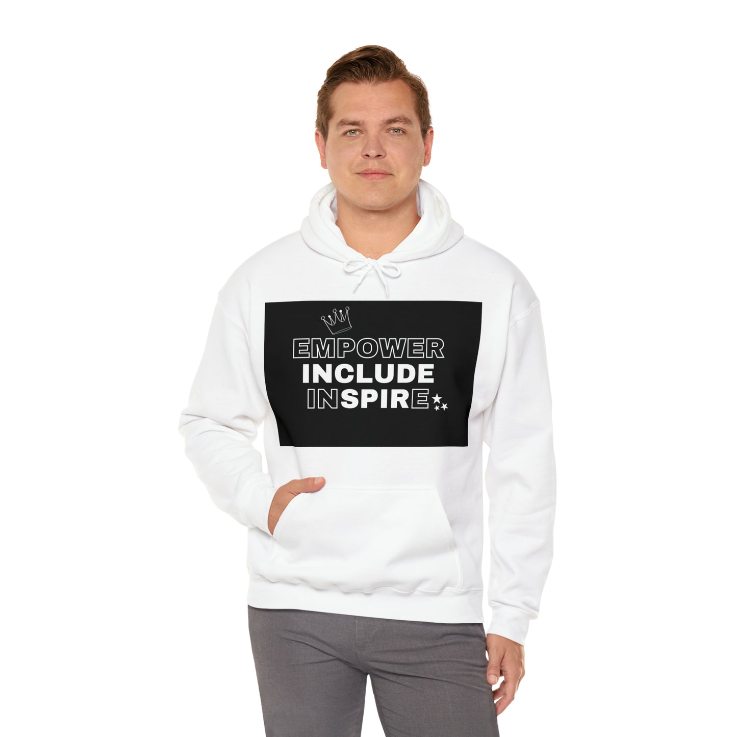 Unisex Hooded Sweatshirt - Empower, Include, Inspire