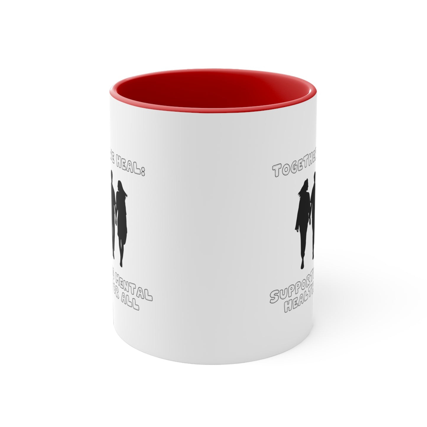 Accent Coffee Mug - Together We Heal: Supporting Mental Health for All