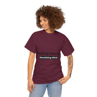 Unisex Heavy Cotton Tee - Healing Hearts, Nourishing Minds