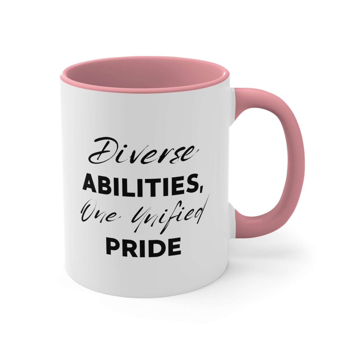 Accent Coffee Mug - Diverse Abilities, One Unified Pride