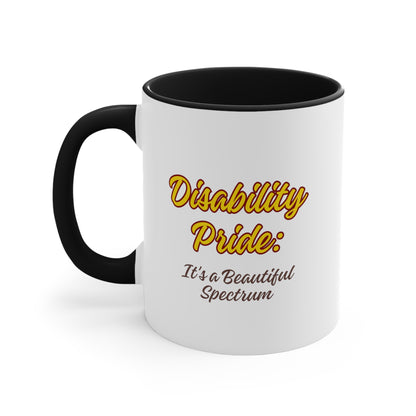 Accent Coffee Mug - Disability Pride: It's a Beautiful Spectrum