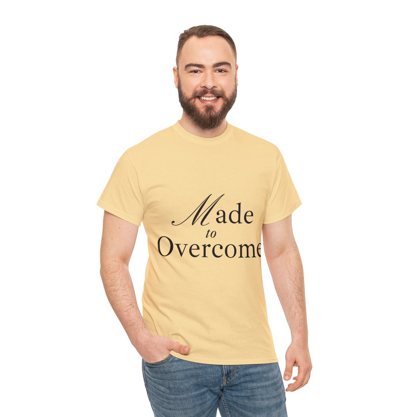 Unisex Heavy Cotton Tee -  Made to overcome