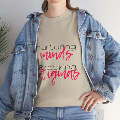 Unisex Heavy Cotton Tee - Nurturing Minds, Breaking Stigmas