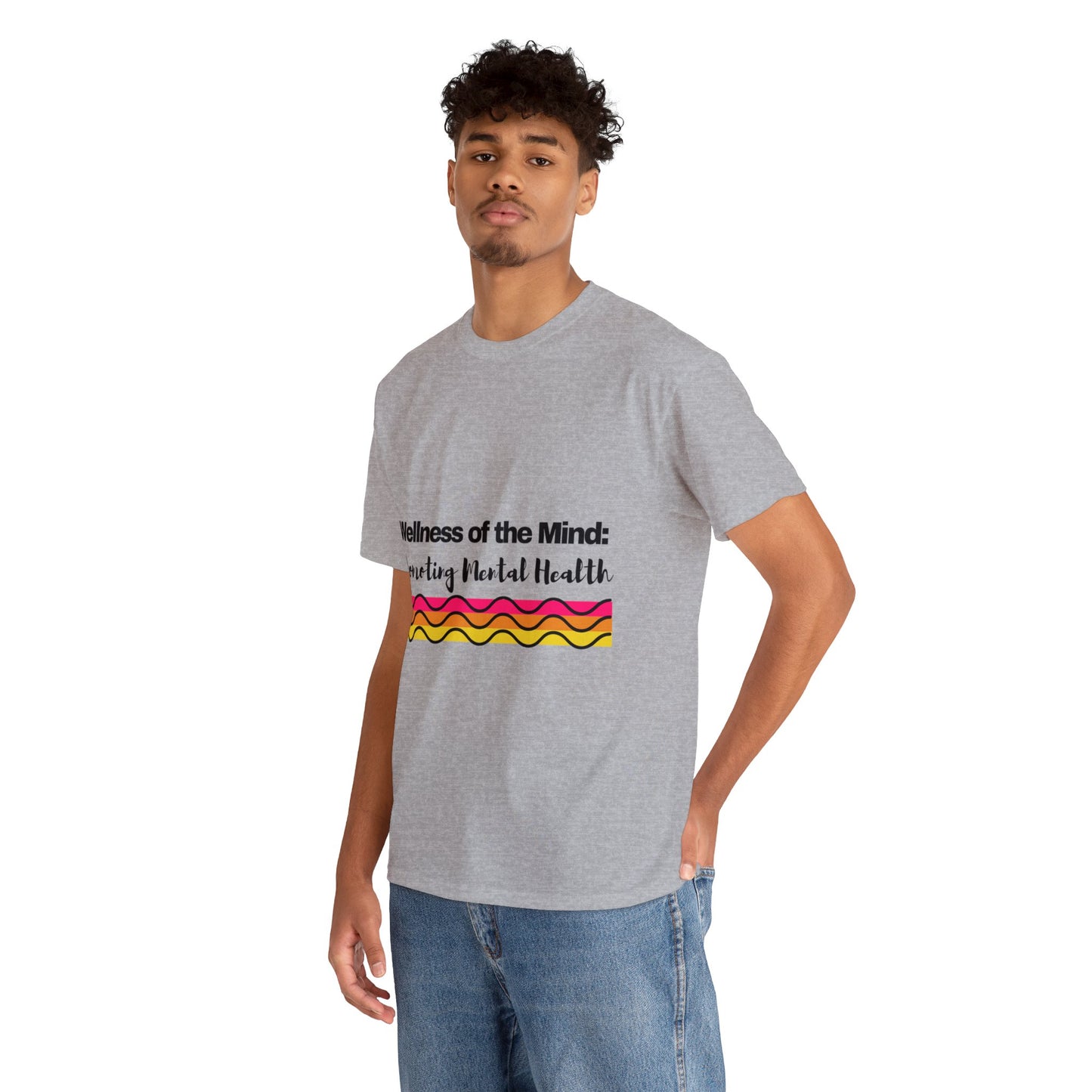 Unisex Heavy Cotton Tee - Wellness of the Mind: Promoting Mental Health