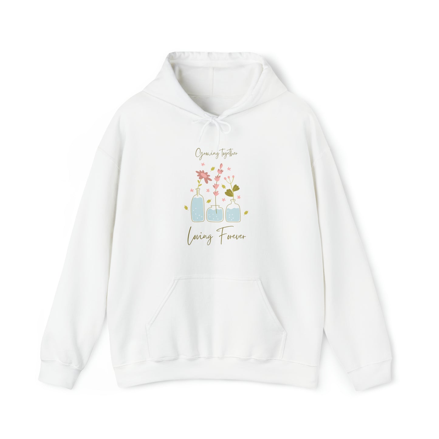 Unisex Hooded Sweatshirt - Growing Together, Loving Forever