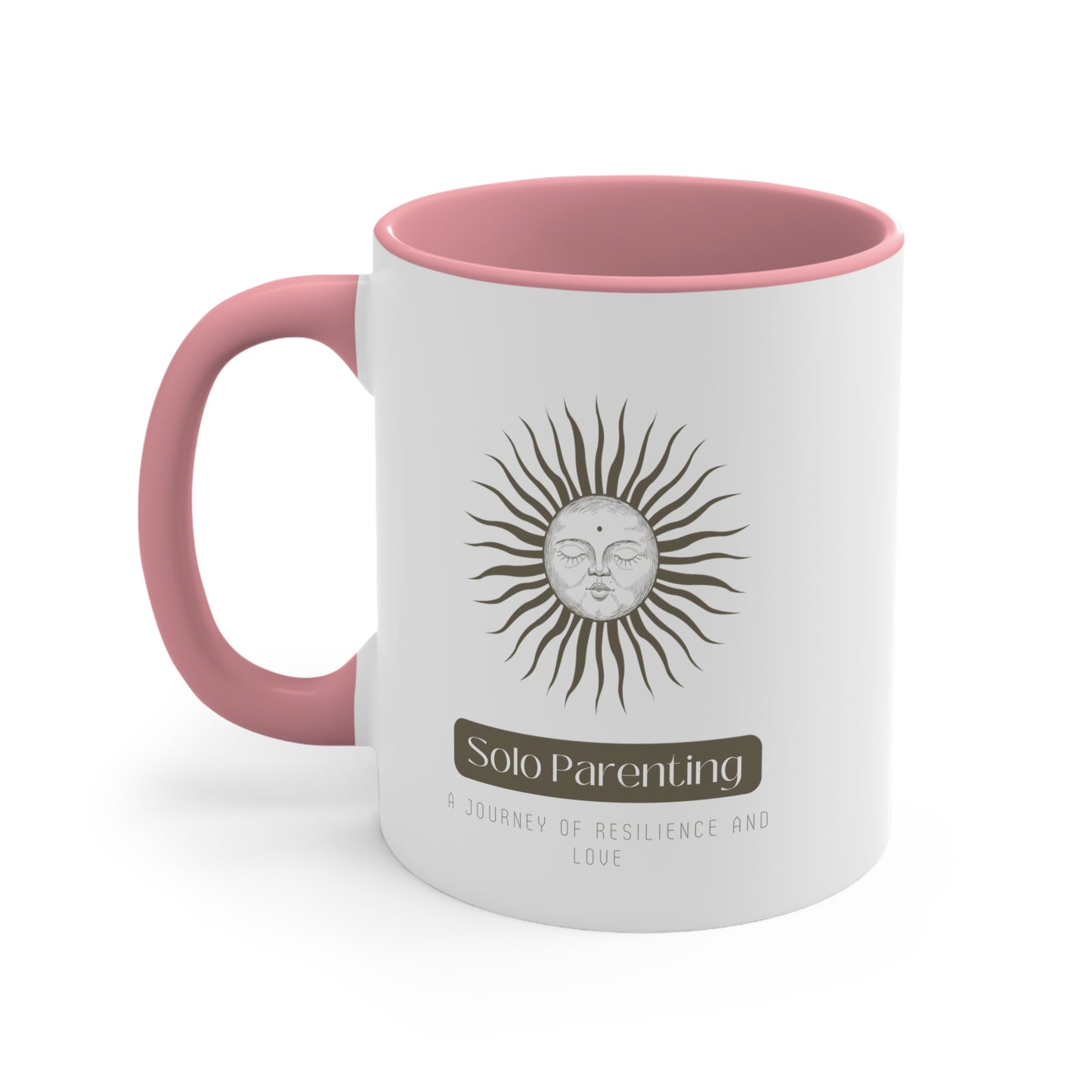 Accent Coffee Mug - Solo Parenting: A Journey of Resilience and Love