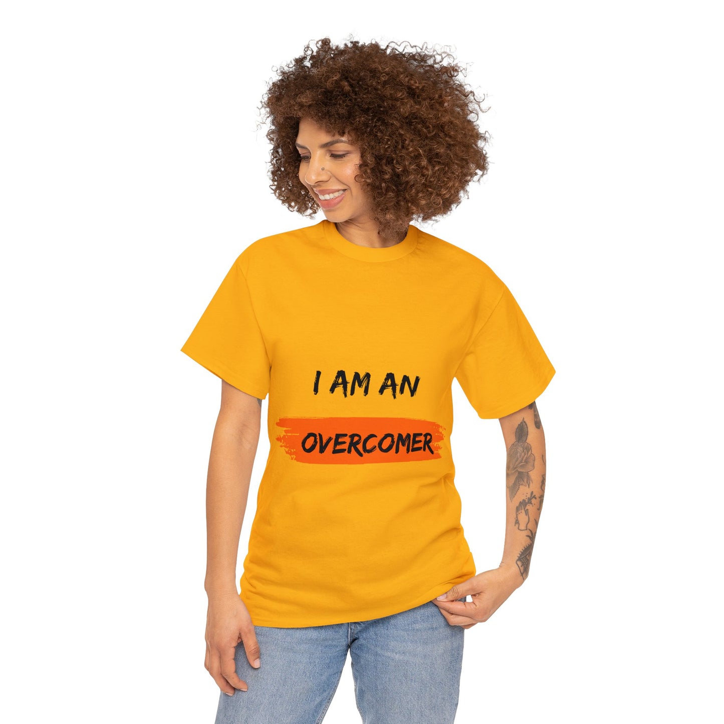 Unisex Heavy Cotton Tee -  I am an overcomer