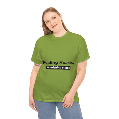 Unisex Heavy Cotton Tee - Healing Hearts, Nourishing Minds