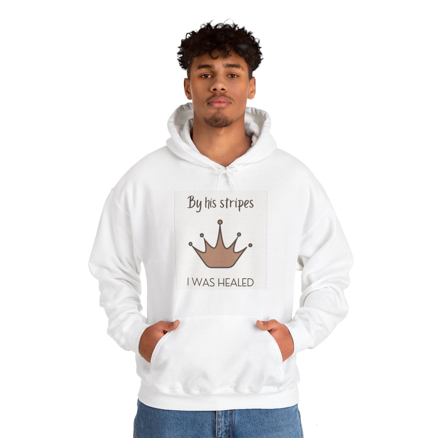 Unisex Hooded Sweatshirt - By His stripes I was healed