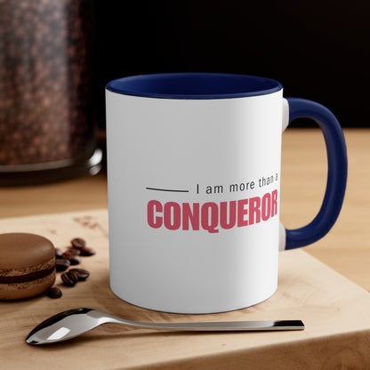 Accent Coffee Mug - I am more than a conqueror