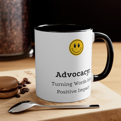 Accent Coffee Mug - Advocacy: Turning Words into Positive Impact